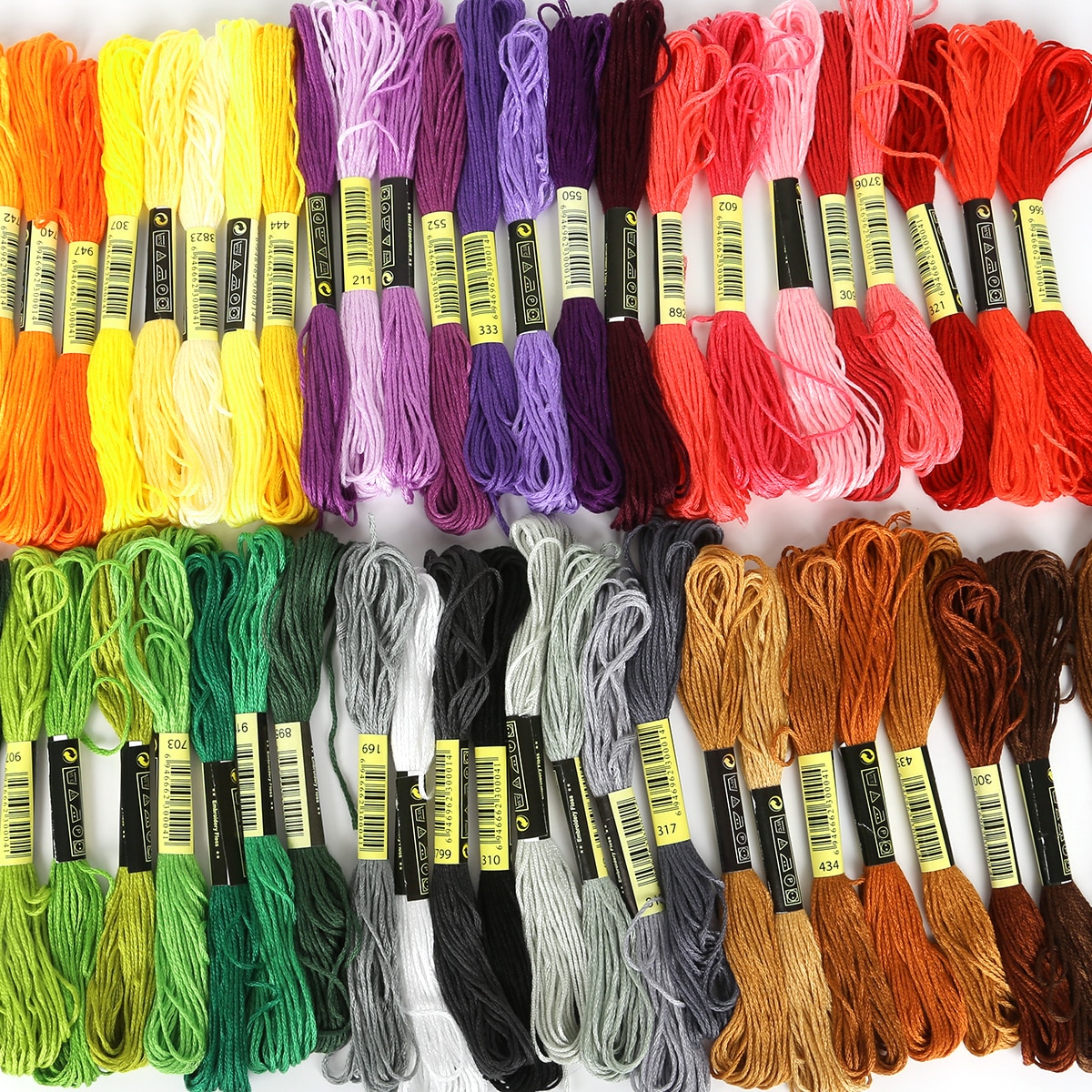 8 pcs/lot Various Colors DMC embroidery floss Cross Stitch Cotton Embroidery Thread Floss Sewing Skeins Craft