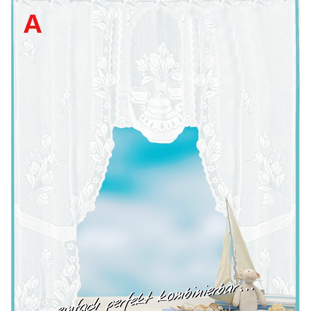 Vintage Stijl Europese White Lace Sheer Gordijnen Voor Woonkamer Slaapkamer Raam Tule Gordijn Gordijnen Serape Home Decor: A