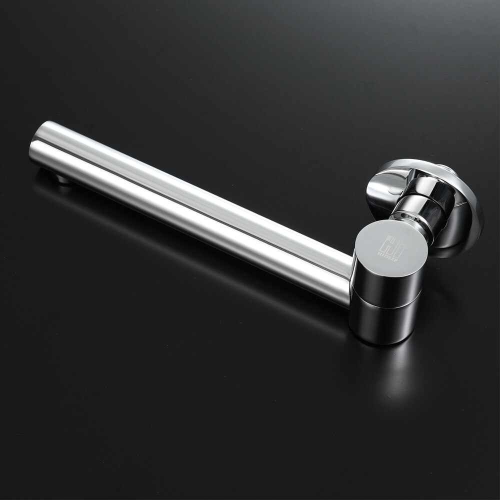 Solide bas wandcontactdoos wandgemonteerde douche-uitloop badmengkraan kraanuitloop vuller 180 graden opvouwbaar