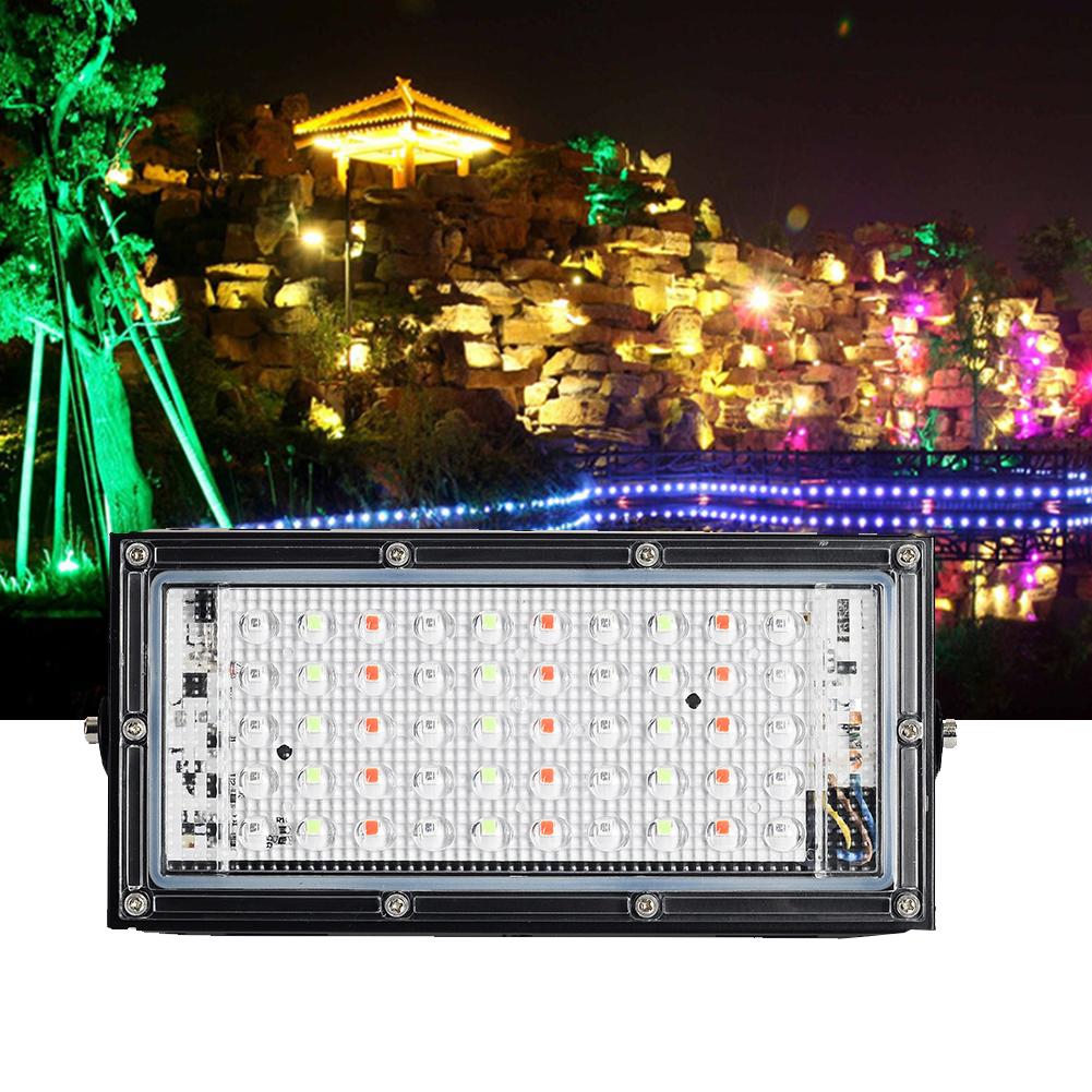 50W LED Schijnwerper Spotlight IP65 Waterdichte Ultra-dunne Lichtgewicht RGB Overstroming Licht Voor Outdoor Gebruik