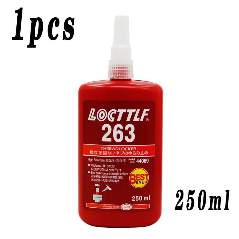 Thread Locking Glue Locttlf 243 Screw Glue Tightening Screws Prevent Loosening Rusting Caulking Temperature Resistance Anaerobic: 263 250ml