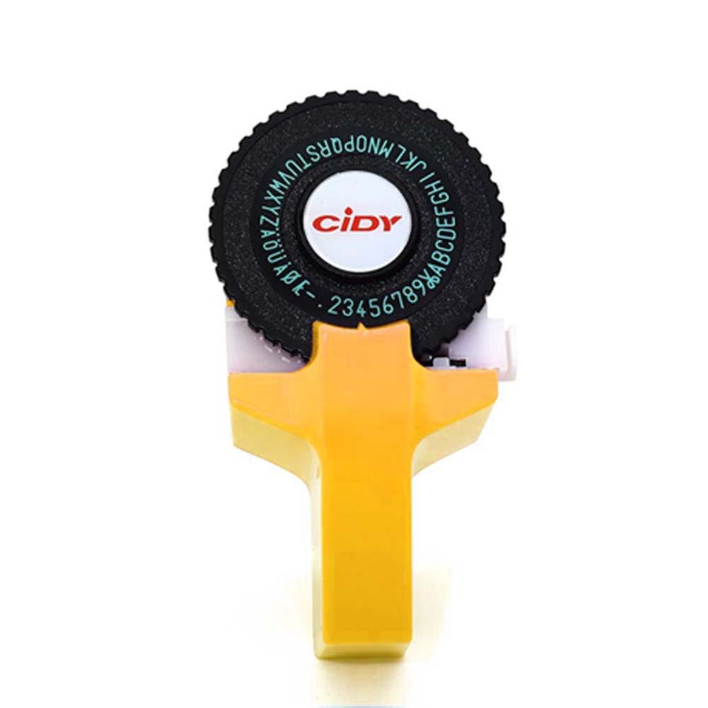 C101 Mini DIY Manual Typewriter Tape Capital Letter Disk Embossing Label Maker 3D Embossing Effect For Calendar Papers r57: yellow