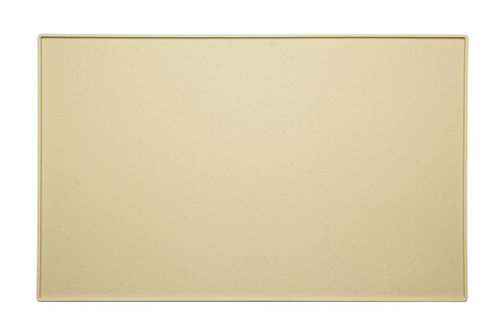 60*40cm. huisdier multifunctionele siliconen mat waterdichte antislip kom placemat hond kat voer mat.groot.: Beige