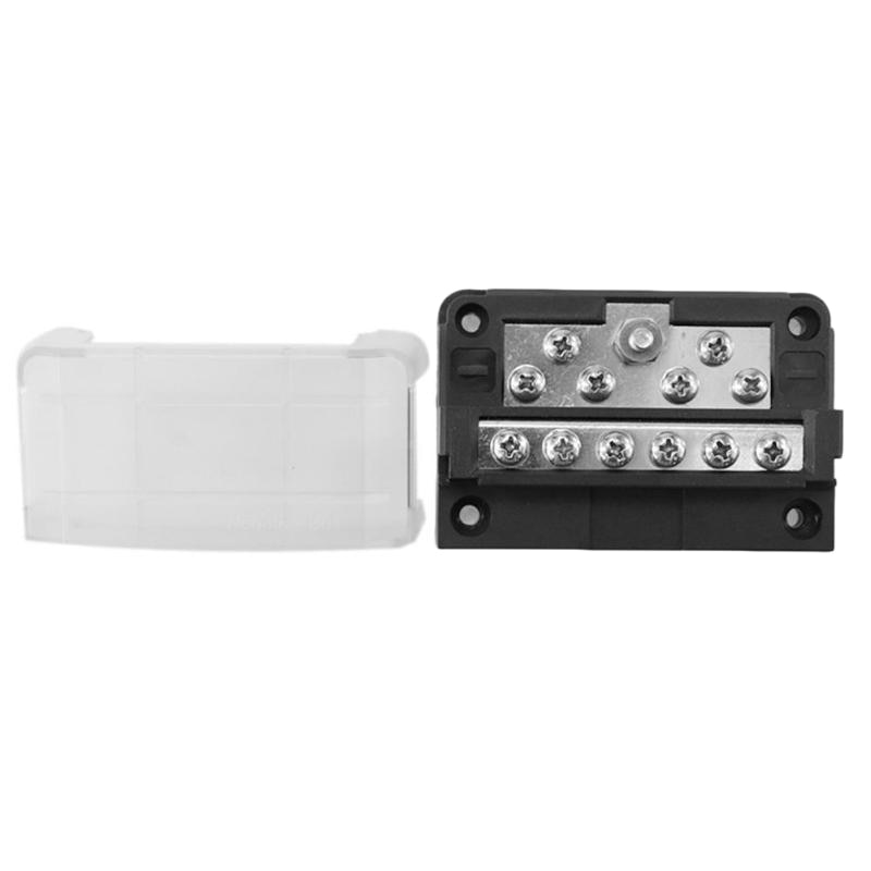 Dc32V 100A Car Marine 12 Way Negative Bus Bar Modular Power Distribution Block Terminals For Atp Truck Rv 6Way Fuse Block: Default Title