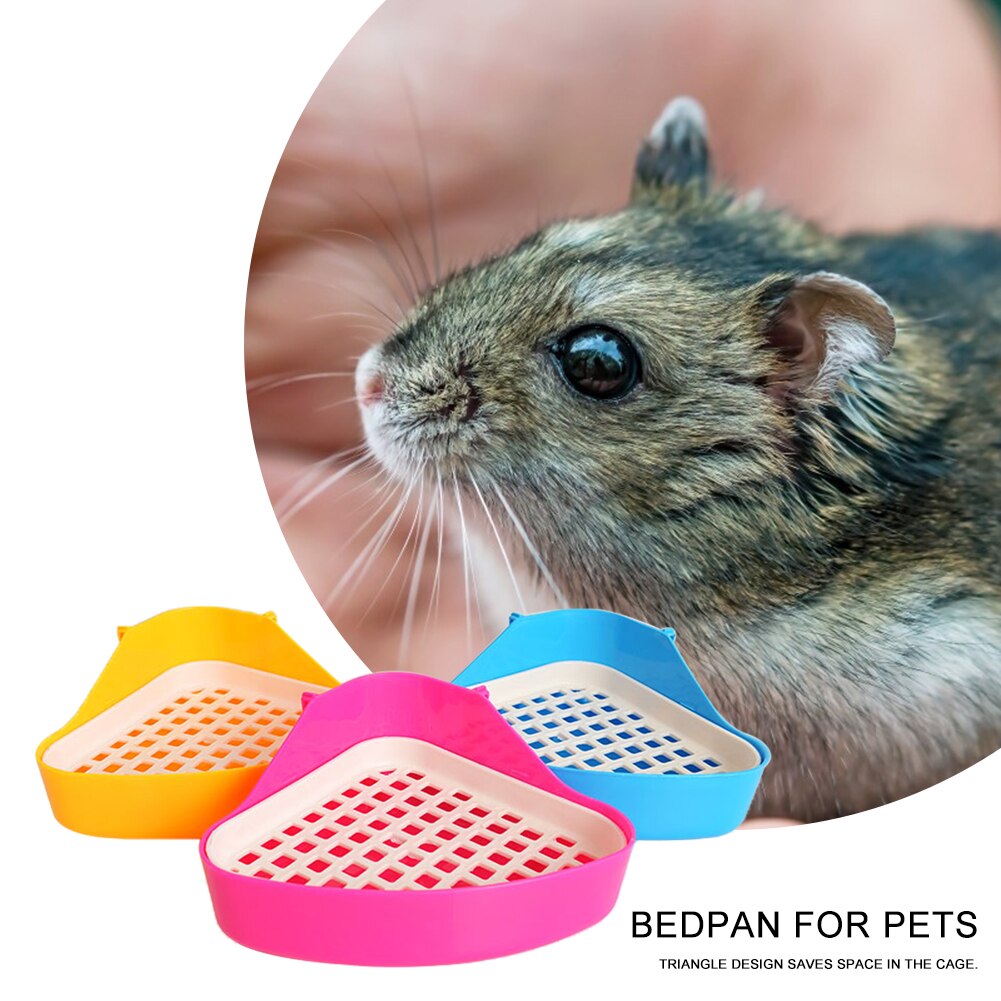 Plastic huisdier katten konijn toilet trainer hoek kattenbak voor katten toilet gaas vierkante potty trainer rat hamster hoek kattenbak