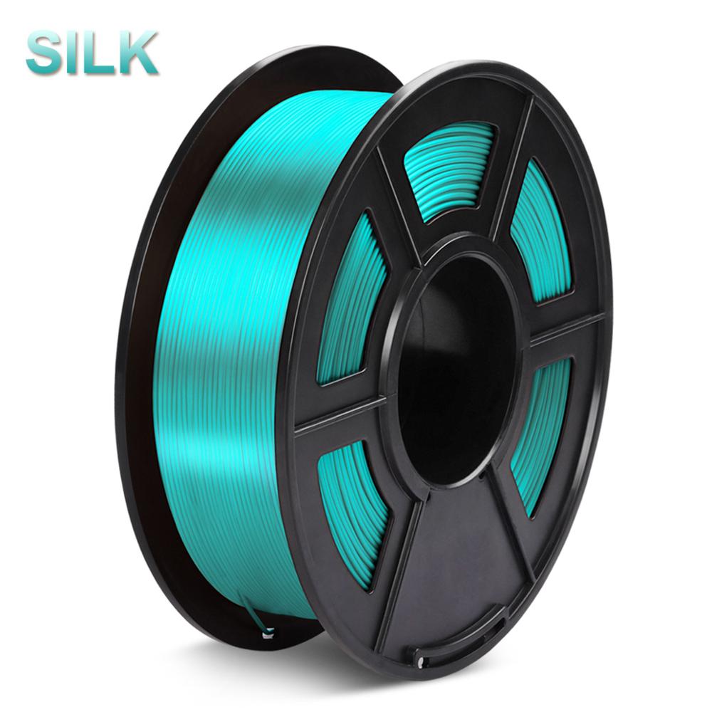 AW silk 3d printing 3D FDM Printer Filament Silk 1.75mm 1KG PLA Silky Rich Luster Metal Gold Copper Plastic Filament Materials: Silk Green