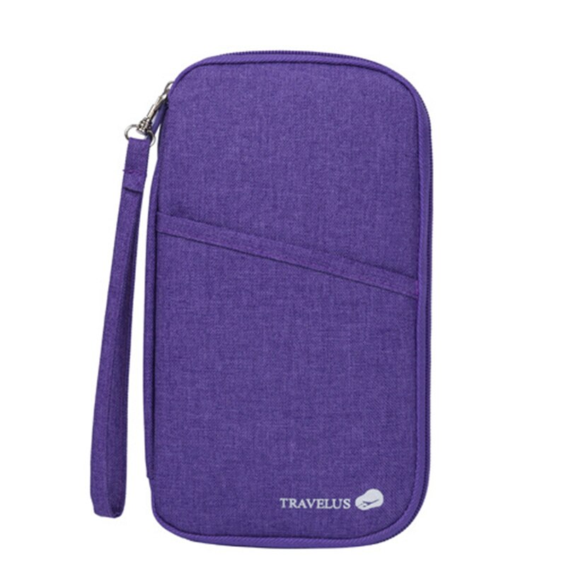 Vrouwen Travel Organizer Paspoorthouder Kaart Pakket Creditcard Wallet Document Pakket Mode Multi Zakken Card Pack: Purple