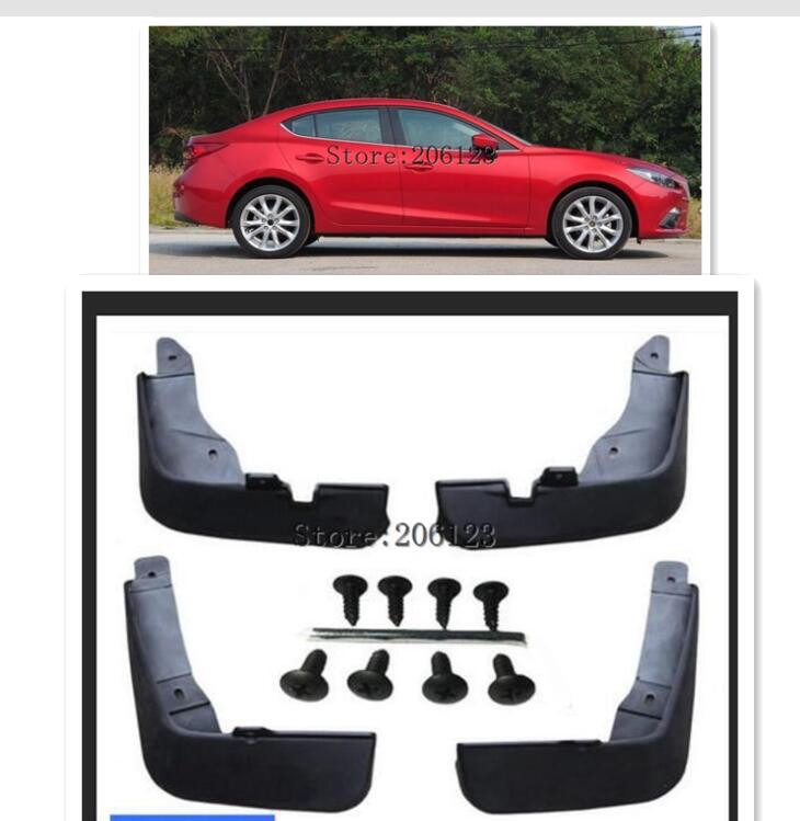 Voor Achter Gegoten Spatlappen Voor Mazda 3 (Bm) axela 4-Deur Sedan Spatlappen Splash Guards Mud Flap Spatborden