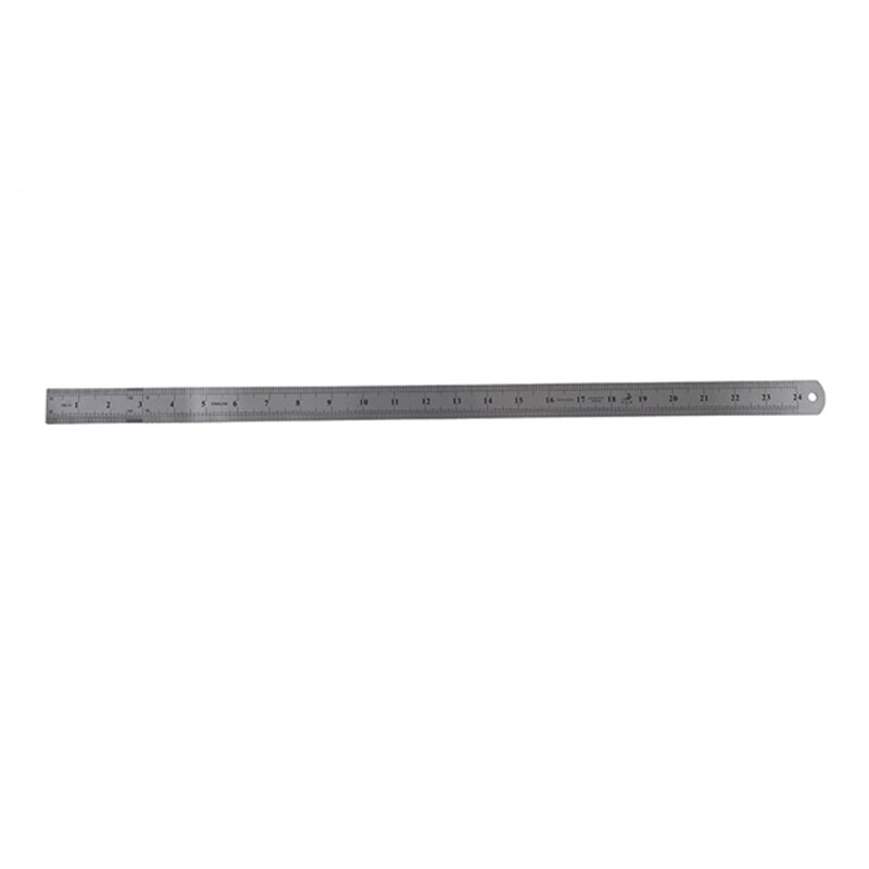 Régua reta de medição de metal inoxidável de 60cm