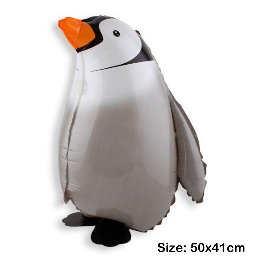 Chodzące zwierzę balon z helem dla dzieci artykuły do dekoracji na imprezę uroczy pies/dinozaur balon foliowy na urodziny i bociankowe zabawki prezentowe: Penguin
