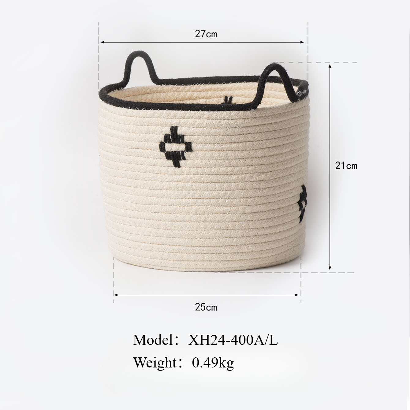 Eenvoudige katoenen en linnen touw opbergmand thuis kleding opbergmand woonkamer speelgoed opslag vuile kleren mand: green