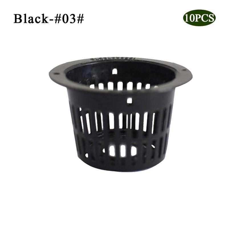 Maceta de malla resistente de 10 Uds., vaso con malla, cesta hidropónica aeropónica para cultivo de plantas, herramientas de jardín Clon: 3