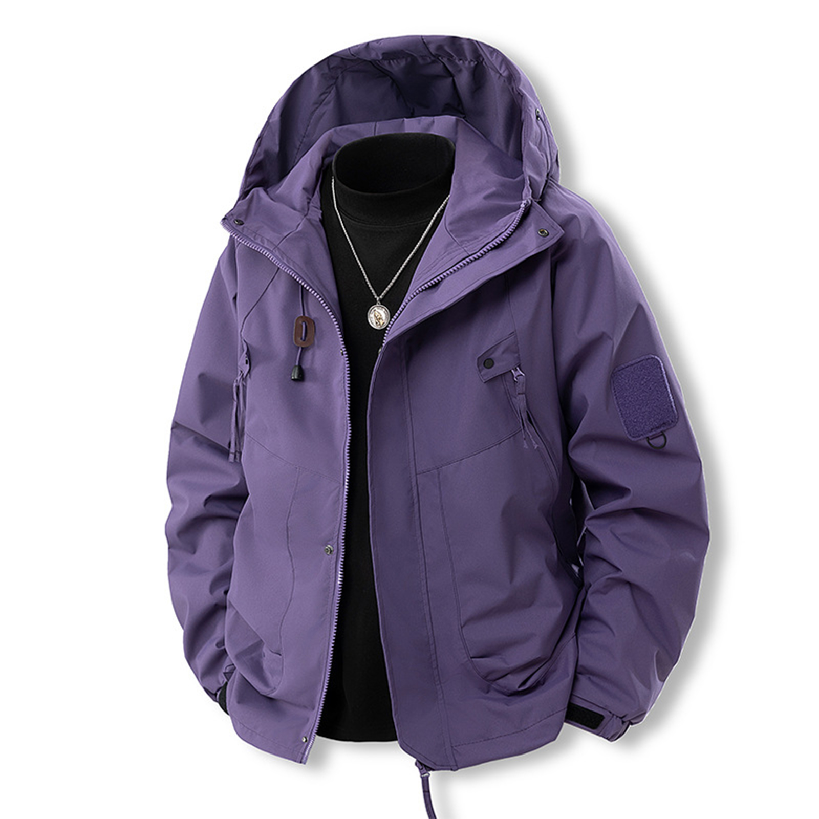 Autumn Hooded Jacket Women Outdoor Windbreaker Casual Waterproof Hiking Jacket Rain Coat Female Tops Outerwear