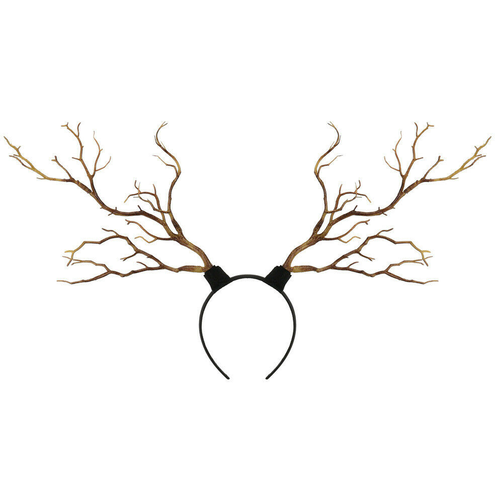 Deer Horn Headdress Vintage Tree Branches Antlers Fantasy Costume Fairy Fascinator Headpiece Festival Hair Accessory: B
