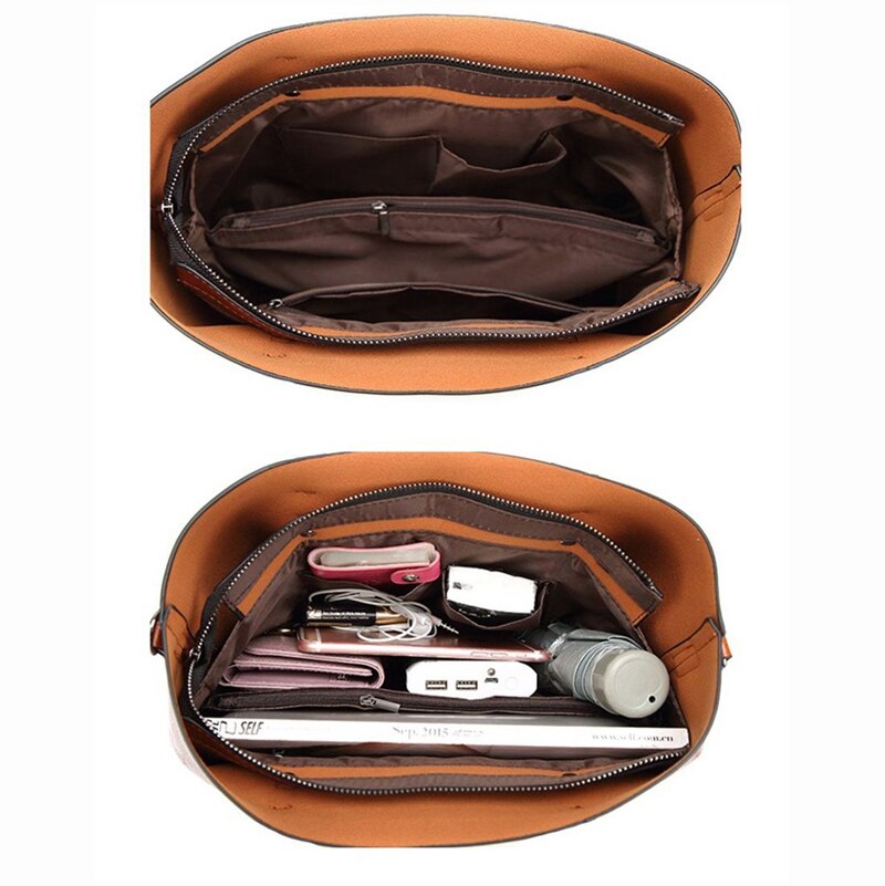 Women Handbags Tote Shoulder Bags for Women Large PU Leather Top Handle Satchel Messenger Bag Handbag Brown