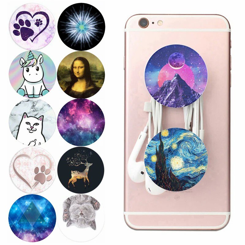 Popping Cute Round Pops Stand Rotatable попсокет Phone Holder Pocket Socket Collapsible Grip Pipsocket For Phones and Tablets