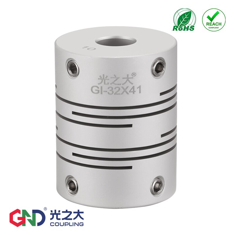 Acoplamiento de eje flexible GND GI D28.5 L38, motor eléctrico de aluminio, stepmotor, acoplador de línea paralela, accesorios, setscrew series