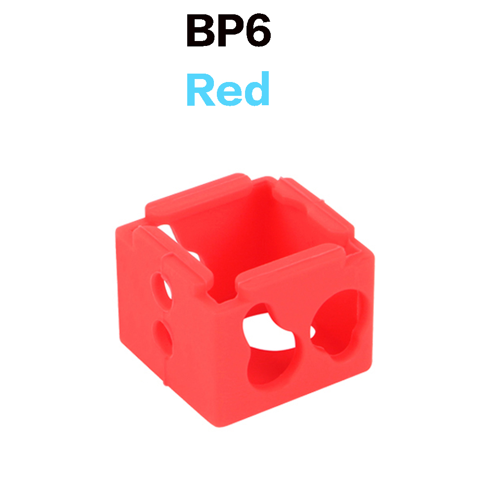 Para E3D V6/V5 MK7 MK8 MK9/Volnaco /BP6 calcetines de bloque de calor funda de silicona bloque calentador cubierta protectora Hotend para piezas de impresora 3D: Rojo