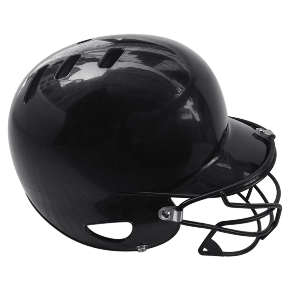 Batting Helm Met Gezicht Guard Hoge Slagvast Abs Shell Voor Softball Helm Cap Hoed: Black / Junior