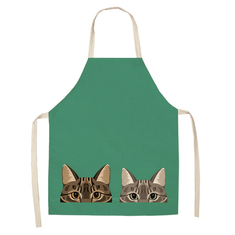 1Stck Nette Karikatur Hund Katze Gedruckt Küche Schürzen Baumwolle Leinen Hause Kochen Backen Kaffee Einkaufen Reinigung Zubehör 53*65cm: I