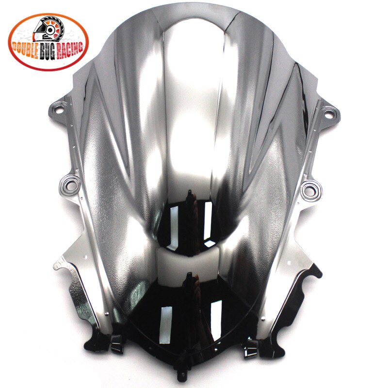 Motorcycle Electroplate Windshield Windscreen Viser Visor Deflector For YAMAHA YZF R15 V3.0 YZF-R15 V3 Double Bubble: Default Title