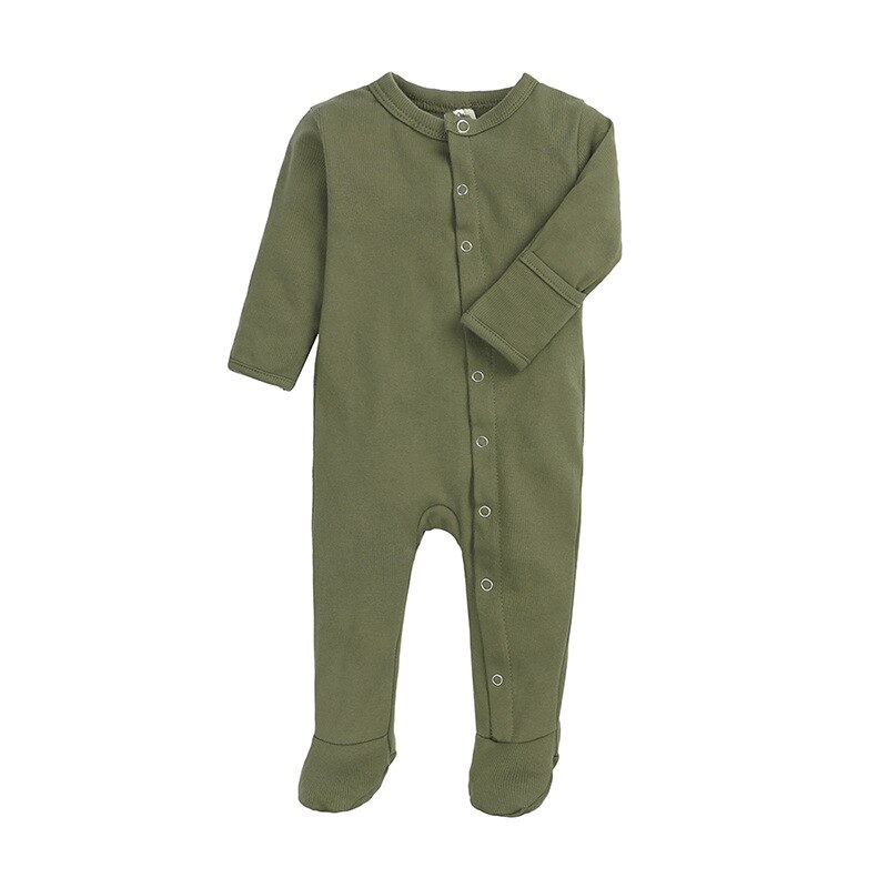 Kleinkind Gesamt Neugeborenen Baby Jungen Lange Strampler Herbst Winter Klar Tasten Baumwolle Kleidung Outfits Für Kleinkind 0-12 monate: Blau / 0-3m