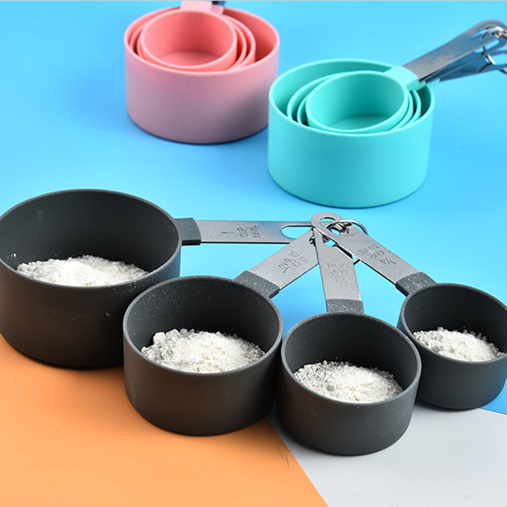 4pcs/set Cooking Measuring Spoons Plastic Handle Teaspoon Cups Multi Purpose Spoons PP Baking Accessories Kitchen Gadgets