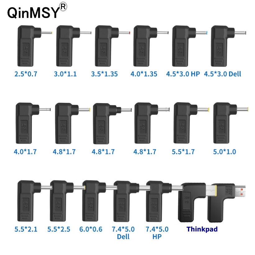 Laptop Power Adapter Connector DC Plug USB Type C Female naar Universele Mannelijke 11*4.5mm voor Lenovo Asus Hp Dell Acer Notebook Charge