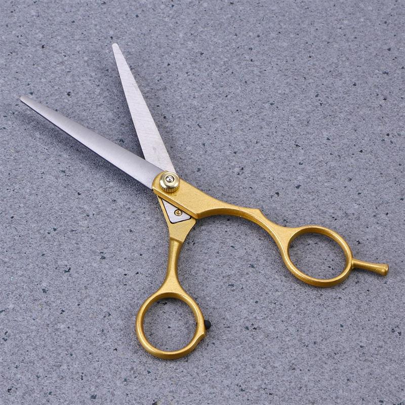 Tijera de pelo dorada para cortar, herramienta de estilismo, dientes de pelo, tijeras de acero inoxidable, tijeras profesionales para peluquería barbería y corte de pelo