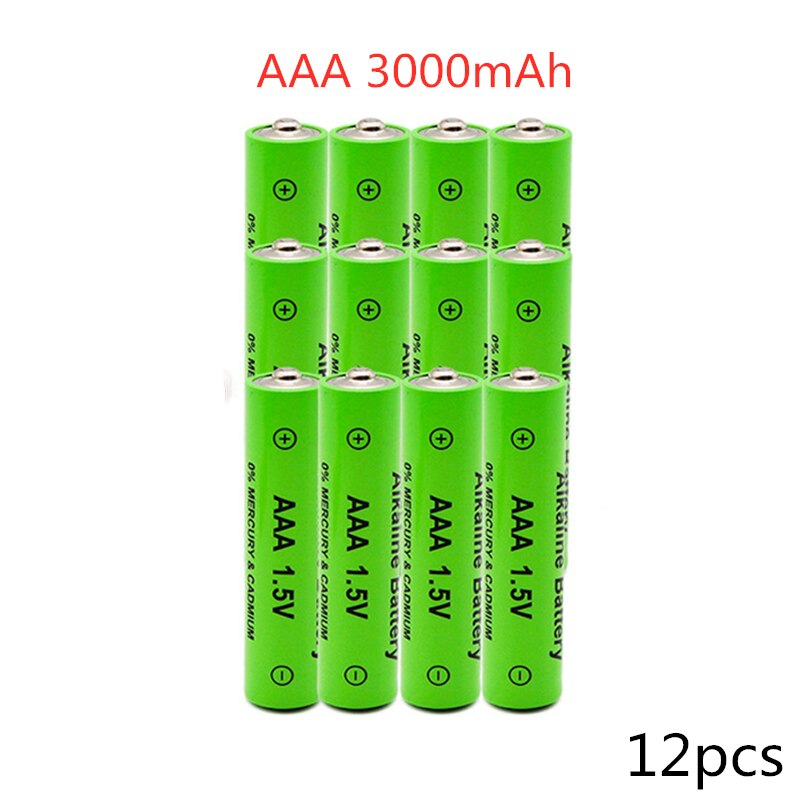 3000Mah 1.5V Aaa Alkaline Batterij Aaa Oplaadbare Batterij Voor Afstandsbediening Speelgoed Batery Rookmelder Met lader: WHITE