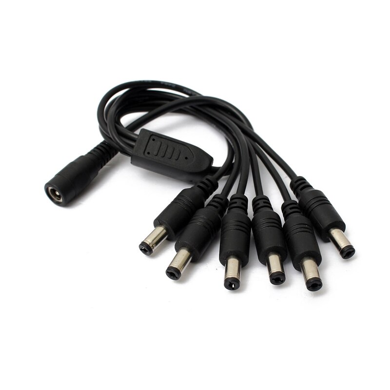 5.5X2.1Mm Dc Power Jack Splitter Adapter Connector Kabel 1 Dc Female Naar 2 4 5 6 8 stekker Voor Cctv Camera Led Strip Verlichting