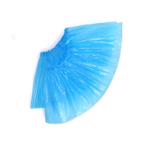 @ 100 Pc Outdoor Disposable Plastic Thick Outdoor Rainy Day Carpet Cleaning Shoe Cover Blue Waterproof Shoe Covers Useful