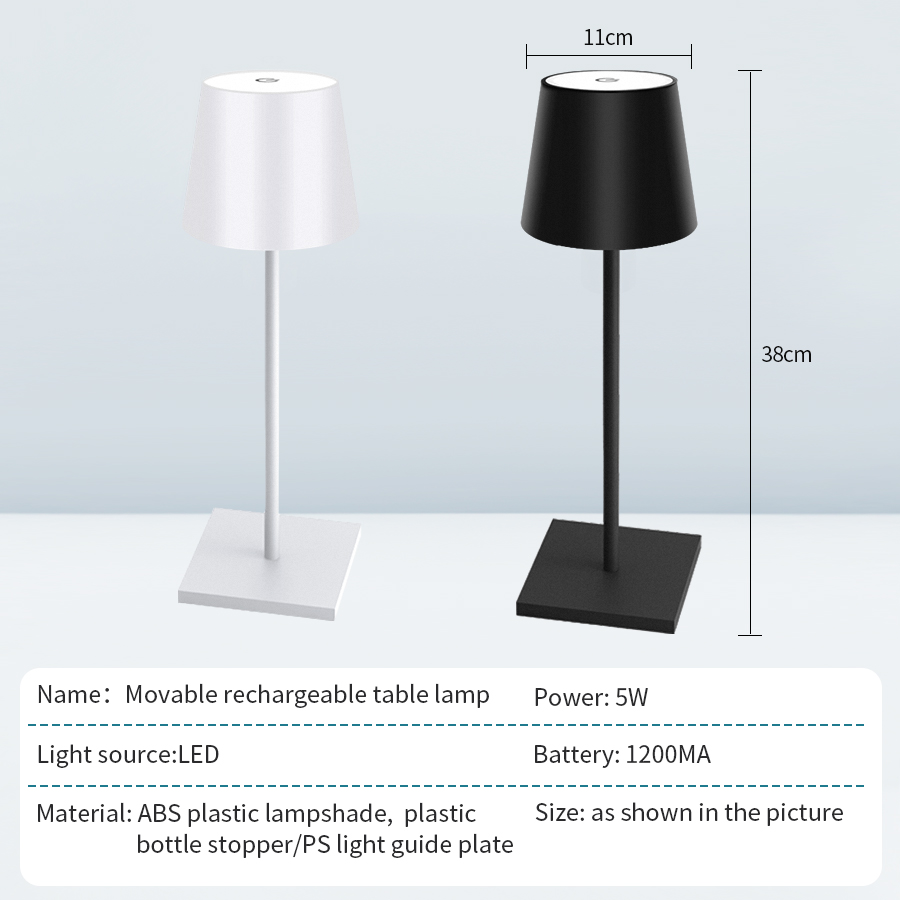 Lampade da scrivania Lampada da tavolo a LED a 3 colori Luce notturna Touch Dimming Protezione per gli occhi Lampade plug-in USB per lampada da tavolo da studio Luce laterale del letto