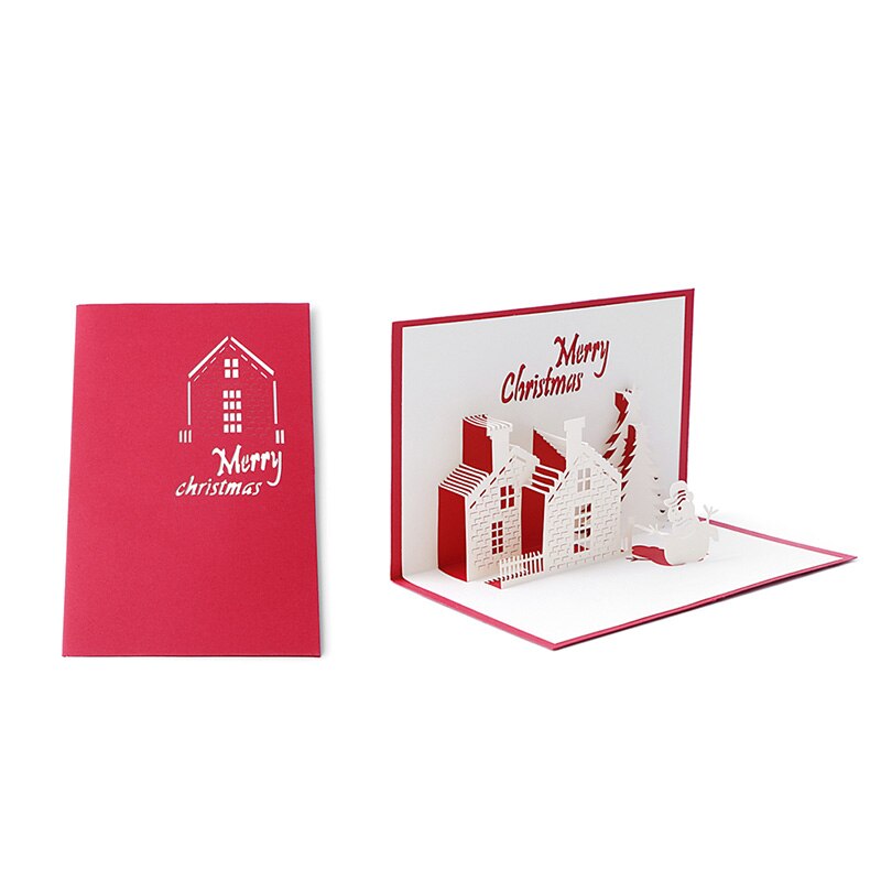 1PC Snowman Handmade 3D Pop Up Greeting Cards Christmas for Year decoration