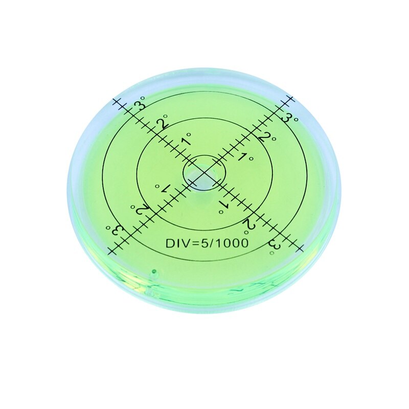 Circular Bubble Level 66*10mm Spirit Level Degree Mark Surface Round Level Bubble for Measuring Instrument Green Red Blue White: green