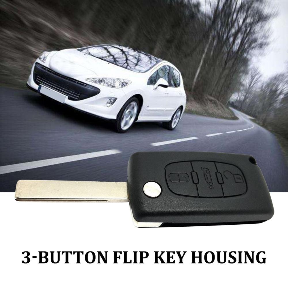 3-Knop Flip Sleutel Behuizing Voor Peugeot 207 307 407 308 Met 3 Knop Autosleutel Beschermende Gevallen Auto accessoires