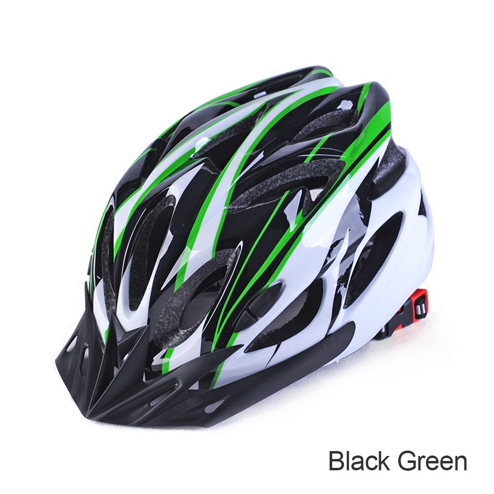 Casco ligero de motocicleta para hombre y mujer, protector de seguridad para bicicleta de carretera, MTB,: Black Green