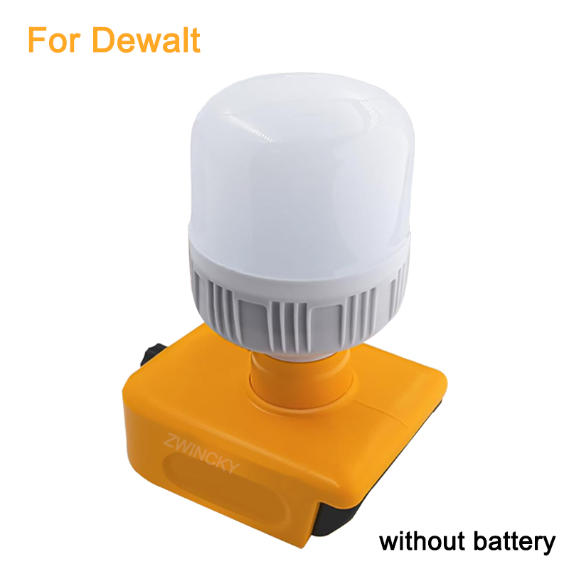 Voor Makita/Dewalt/Milwaukee/Einhell 18V Li-Ion Batterij Gloeilamp LED Werklamp Dimbare Portable handheld Zaklamp Kamp Licht: Chocolate