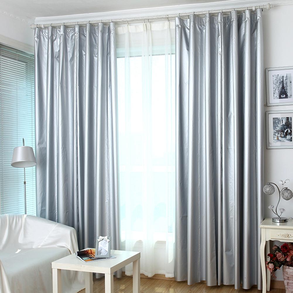 Sun Protection Blackout Curtains with Coated Lining Thickened Light Blocking Window Thermal Insulated Window Curtain Panels