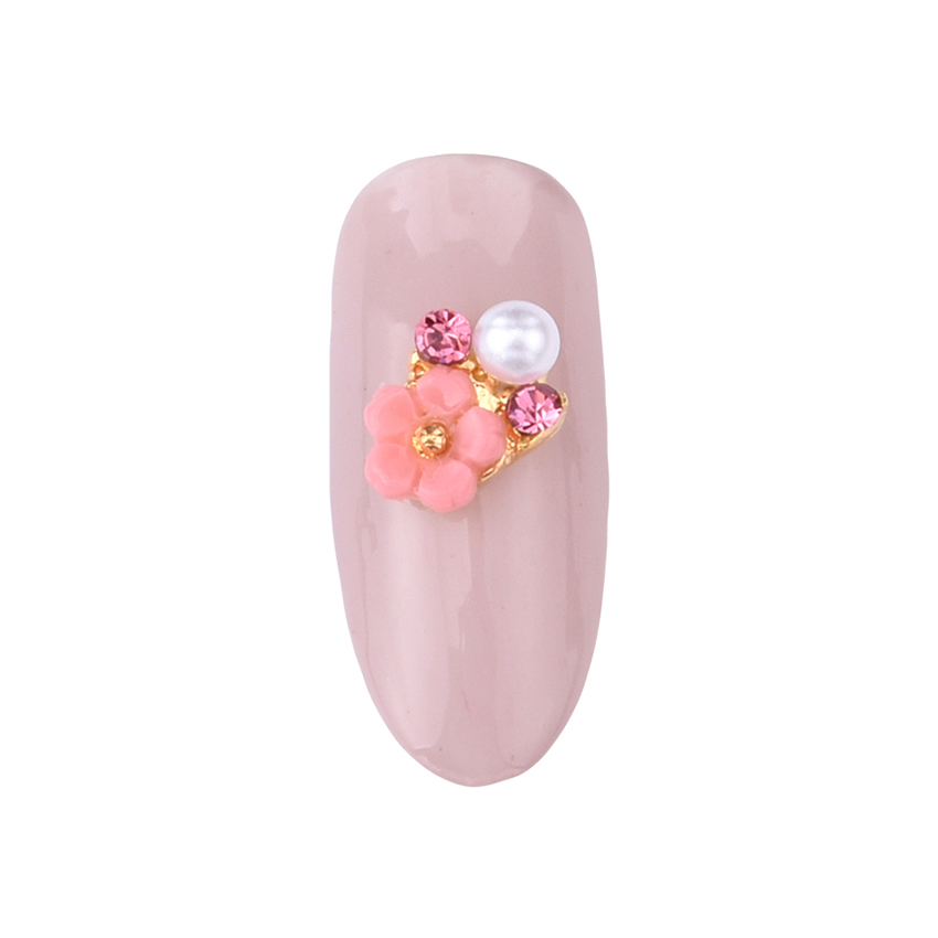 10pcs alloy 3d nail art rose bloemen sieraden nagels crystal rhinestones nailart nagels decoraties komen accessoires Y951 ~ 958: Y957