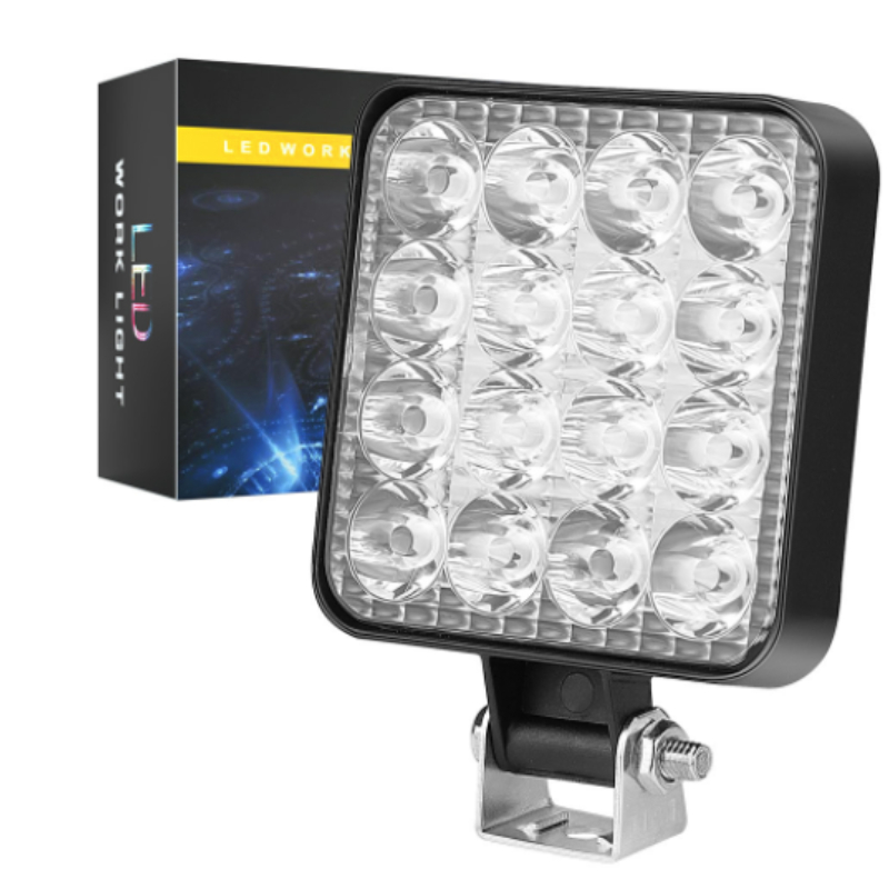 48W 16 Led 12V LED-lichtbalk Werklamp voor auto Tractor Boot Vrachtwagen 4X4 4WD SUV ATV Off-road auto SUV ATV Barra LED-koplampen: WHITE