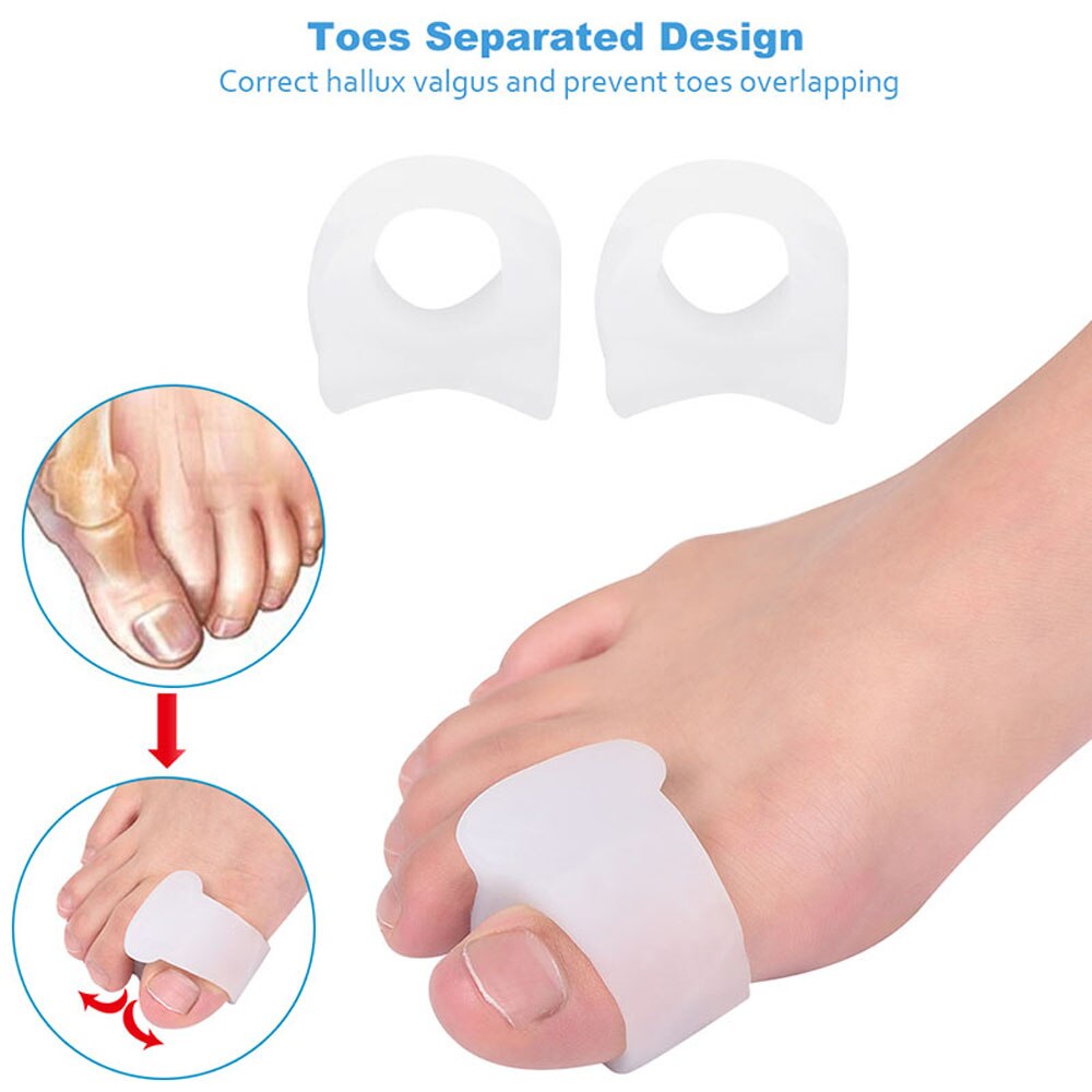 5pcs/sets Hallux Valgus Orthotics Gel Stretch Nylon Pad Silicone Separators for Corrective Overlapping Toes Shoes Inserts