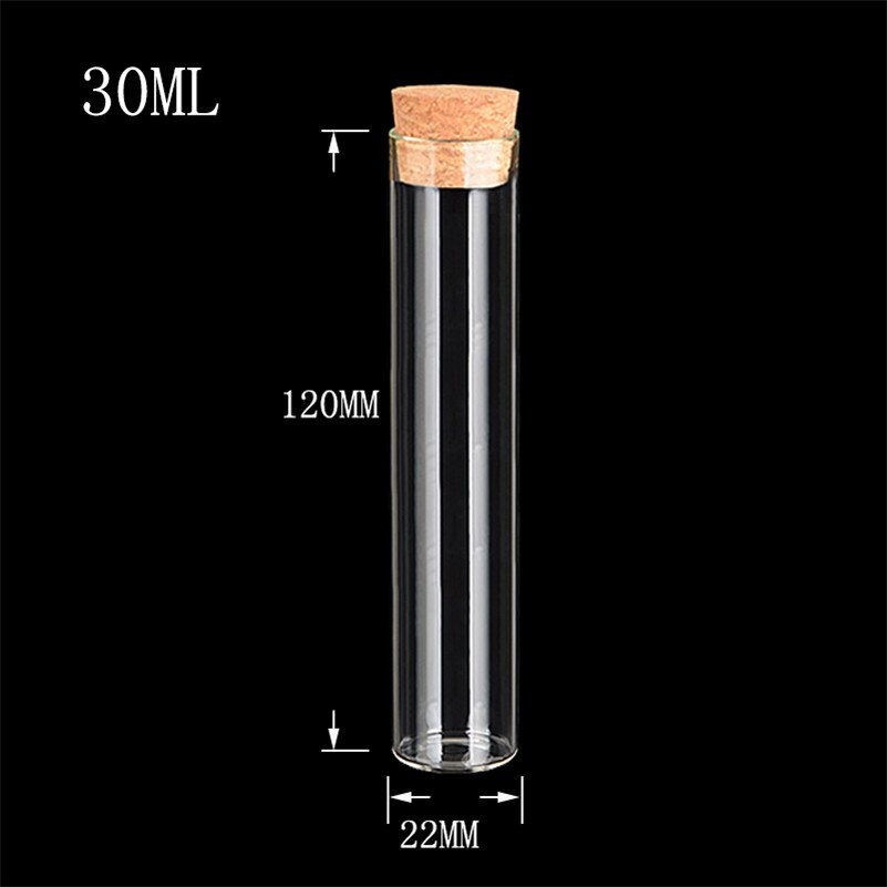 22*120Mm 30Ml Lege Transparante Clear Flessen Met Kurk Glazen Flesjes Potten Opslag Flessen Test Tube potten 50 Stks/partij