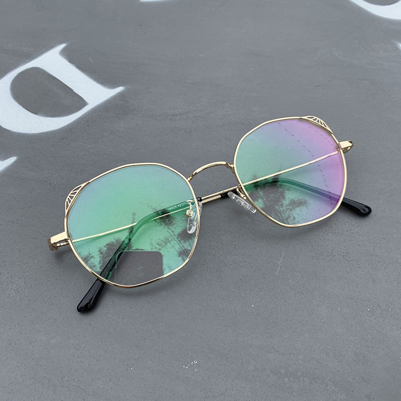 1Pc Myopia Optical Lens Glasses Frame Women Trendy Stainless Steel Metal Frames Cat Eye Clear Lens Eyeglasses Frame