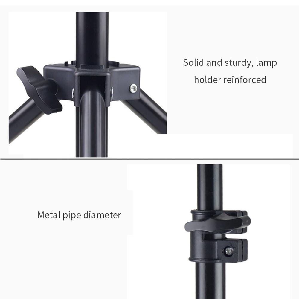 BGNing Metal Three-section Tripod Mobile Phone Holder SLR Camera Stand Photography Stabilizer Tripod Light Support Photo Studio