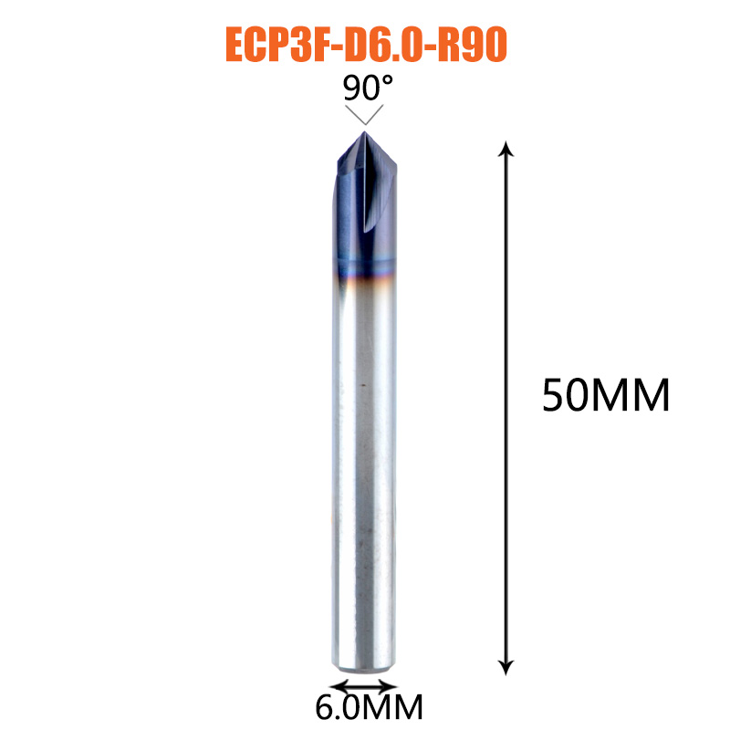 1pc canto arredondamento chanfro fresas 3-12mm rebarbação cnc madeira metal roteador bit chanfradura fresa canto redondo sobre bit: 26 milímetros