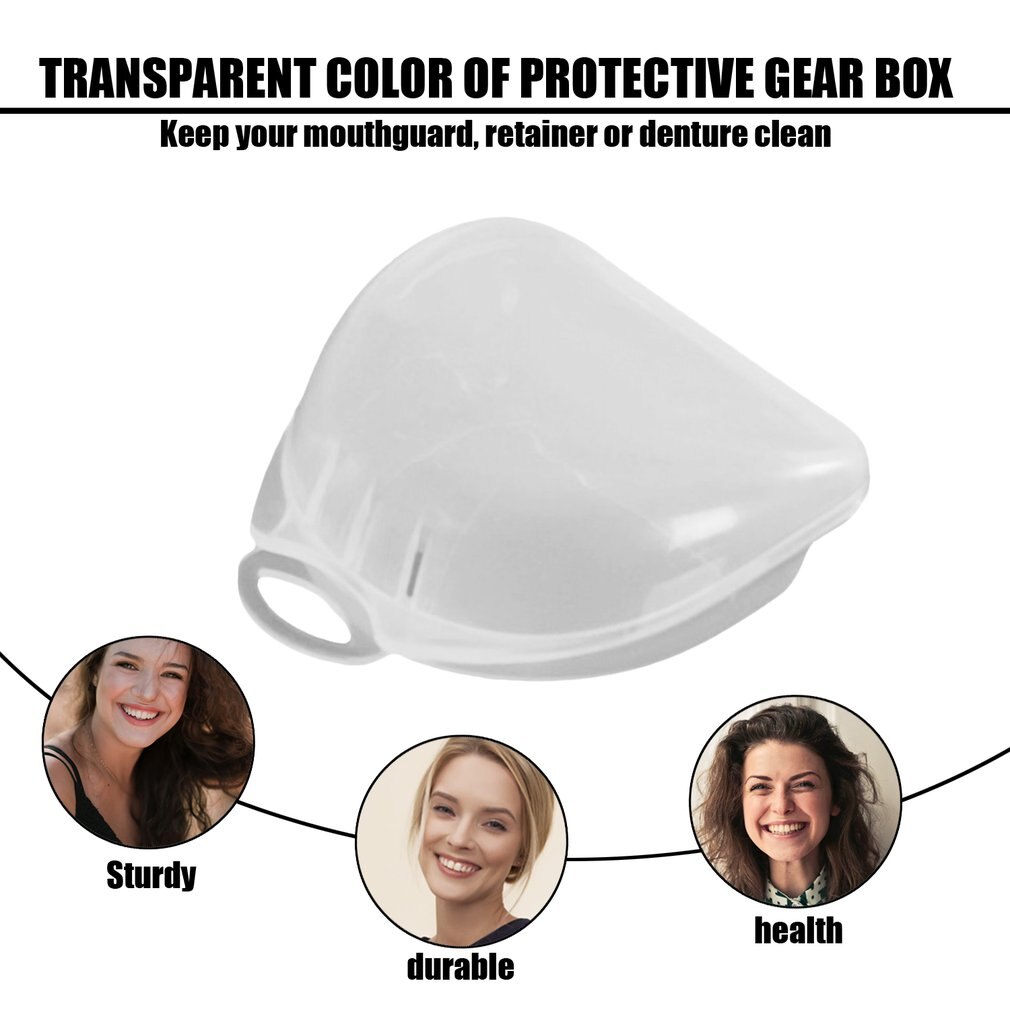 Transparante Plastic Mond Guard Case Orthodontische Dental Retainer Box Kunstgebit Storage Mond Guard Container Case