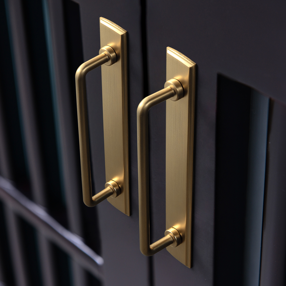 Antikk messinghåndtak med bakplate vintage deksel til møbelhåndtak skuff skap bar trekkhåndtak til hjemmet