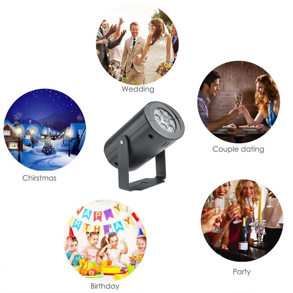12 Pattern Christmas LED Projector Lights Automatic Rotating Waterproof Indoor Christmas Spotlight Night Lights Landscape Lamps