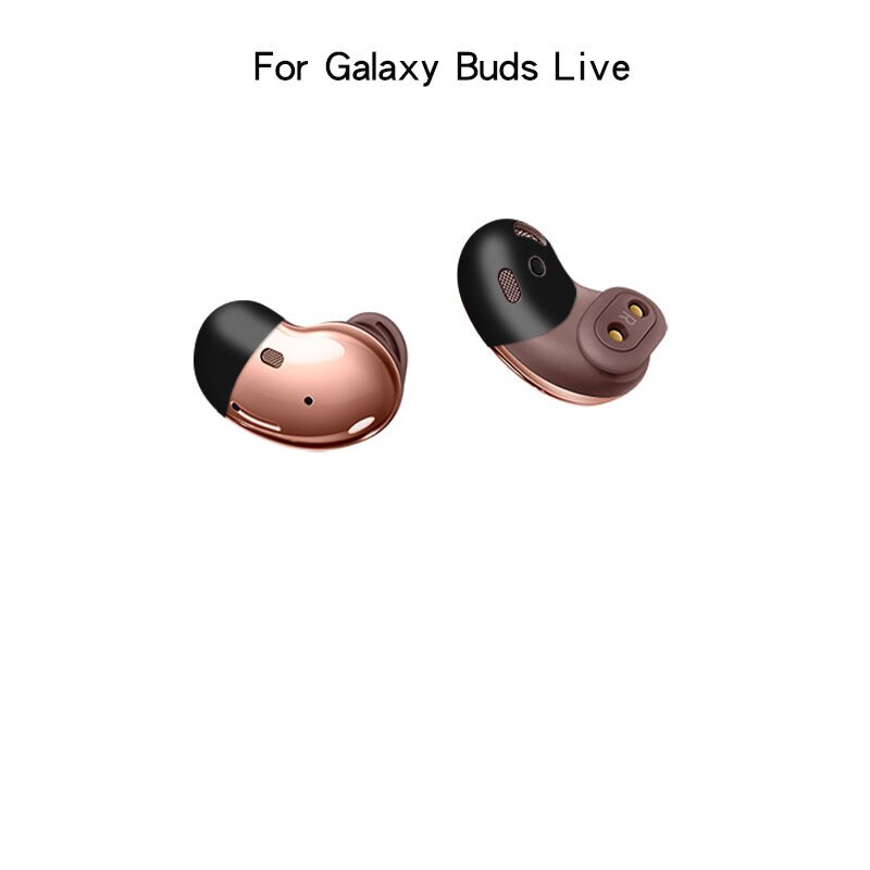 Silikonkuddar för samsung galaxy buds live hörselskyddsfodral läckagefritt ljud hörlurar halkfria örontips för galaxy buds live: Svart